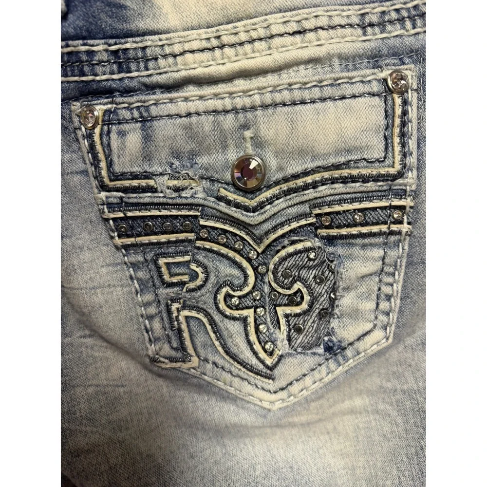 Women's Rock Revival Light Wash Ferry Ankle Skinny Jeans - Picture 7 of 10